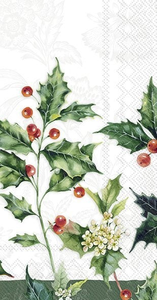 Serviette d'invité ou de buffet d'hiver et de vacances