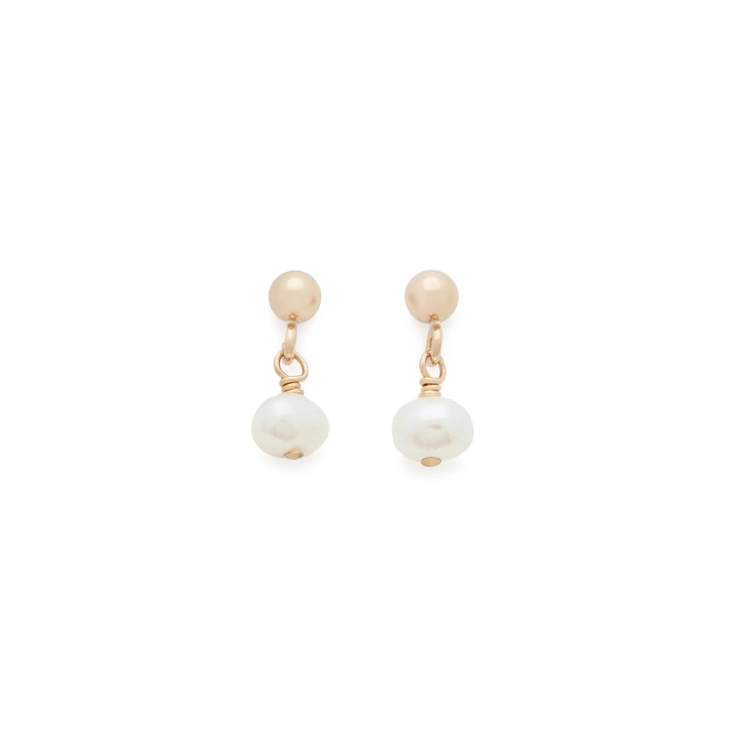 Billie Earrings Pearl and Gold