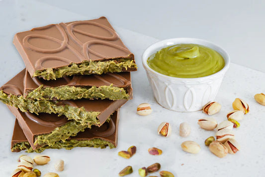 Dubai Style Milk Chocolate with Pistachios and Kunafa Bar