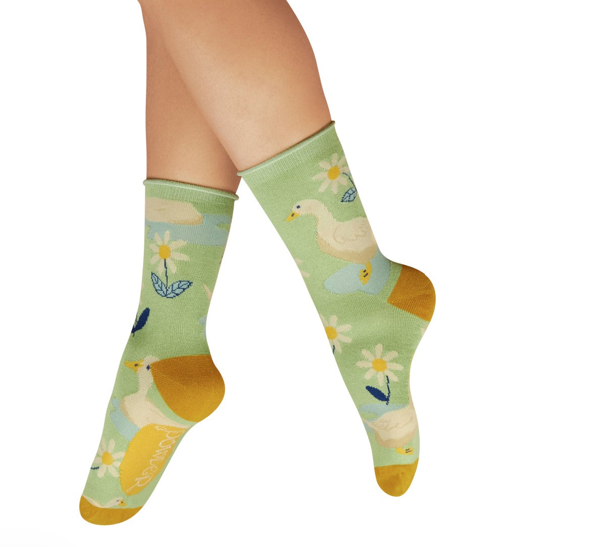 Ladies' Ankle Socks - Happy Geese - Mint
