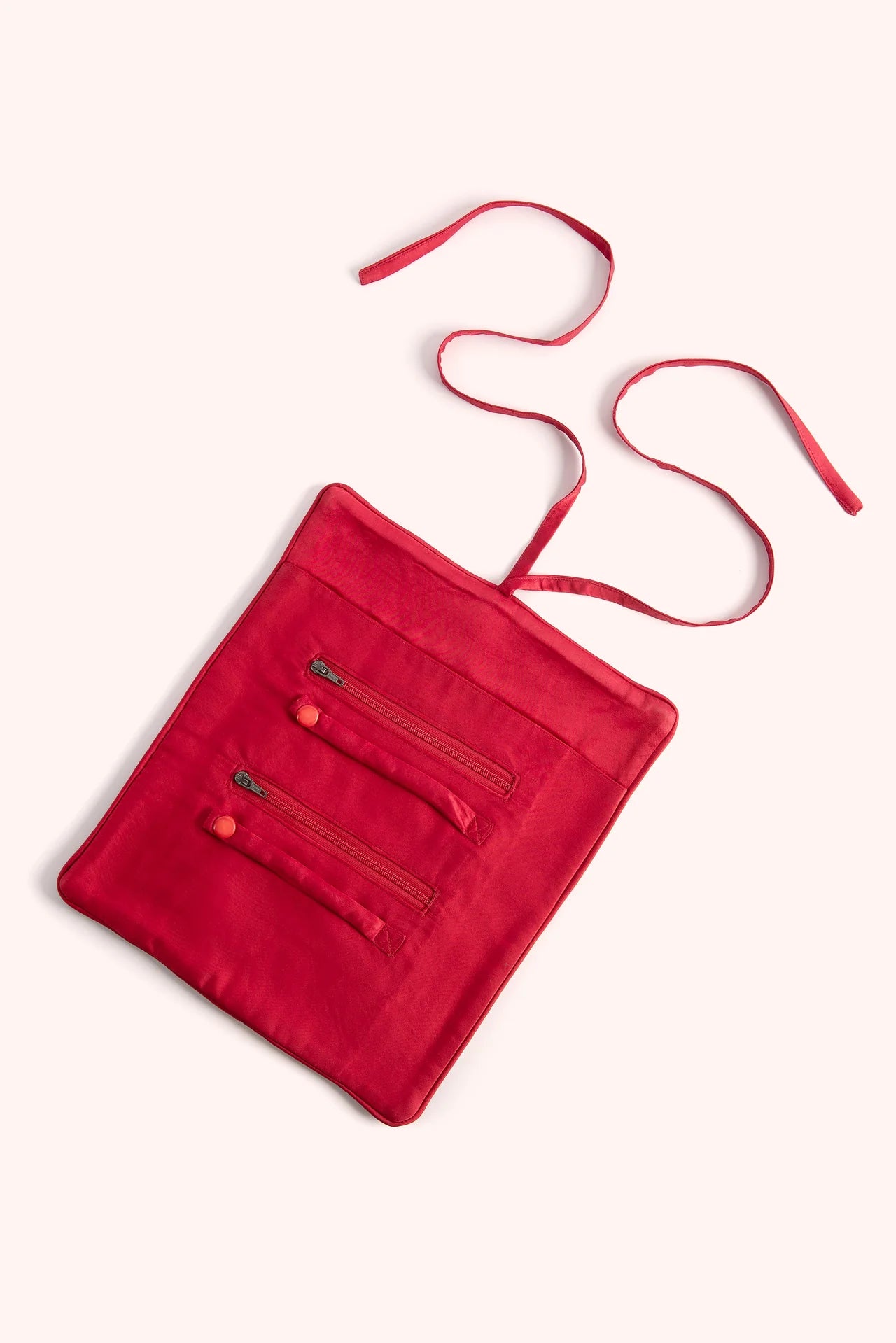 Luxury travel jewelry organizer in chocolate brown with floral pattern, 25x21cm dimensions