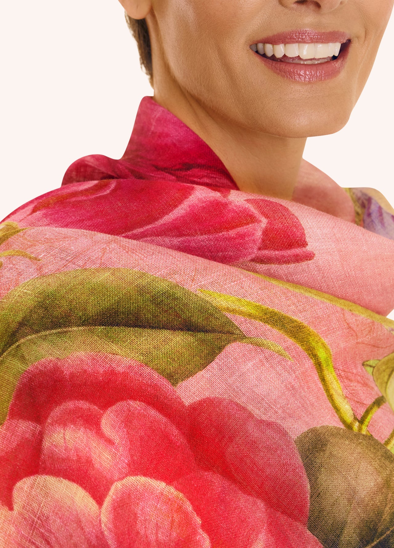 Floral Study Petal Linen & Cotton Scarf