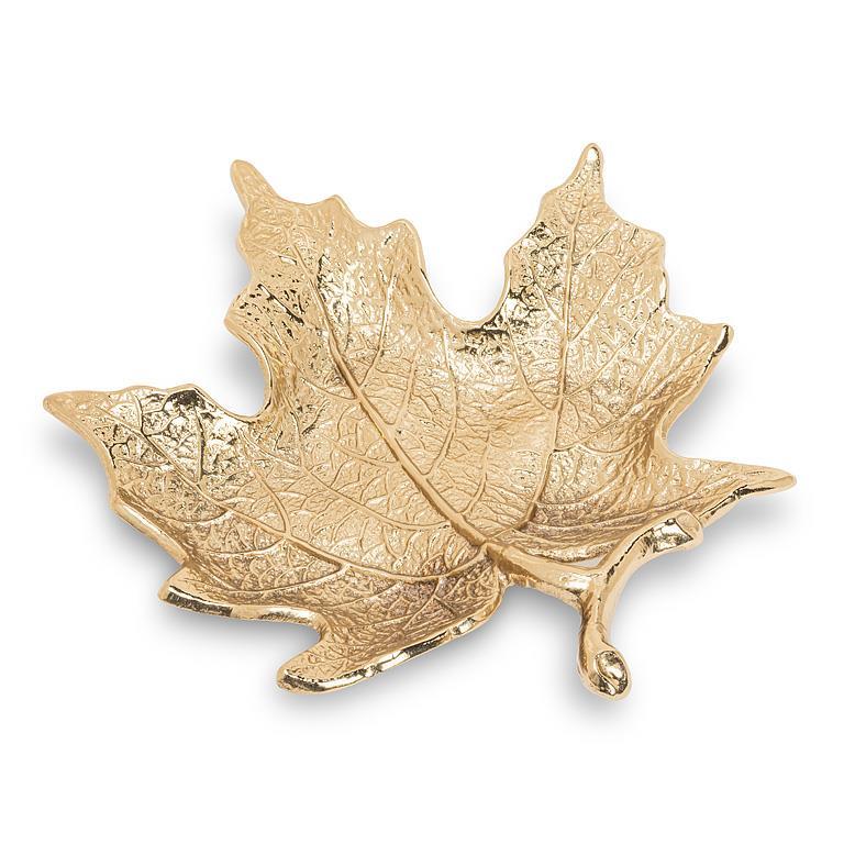 Maple Leaf Flat Tray Gold