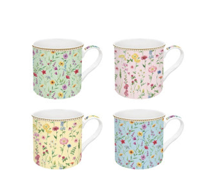 Meadow Flowers Set of 4 Mugs