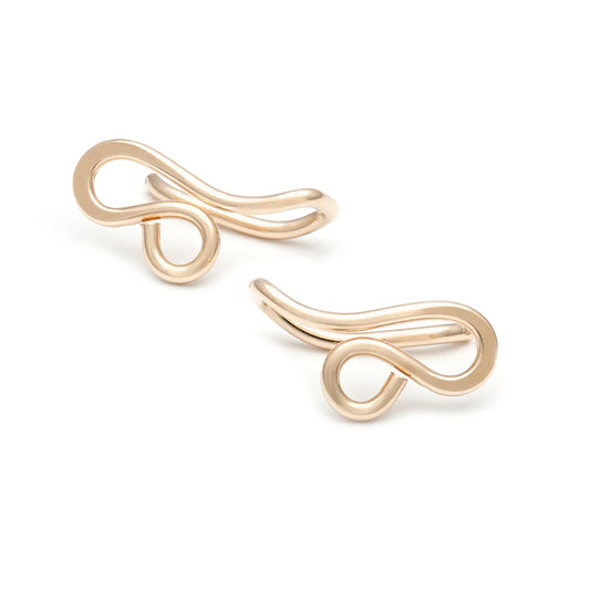 Mini Filigree Ear Climbers Gold