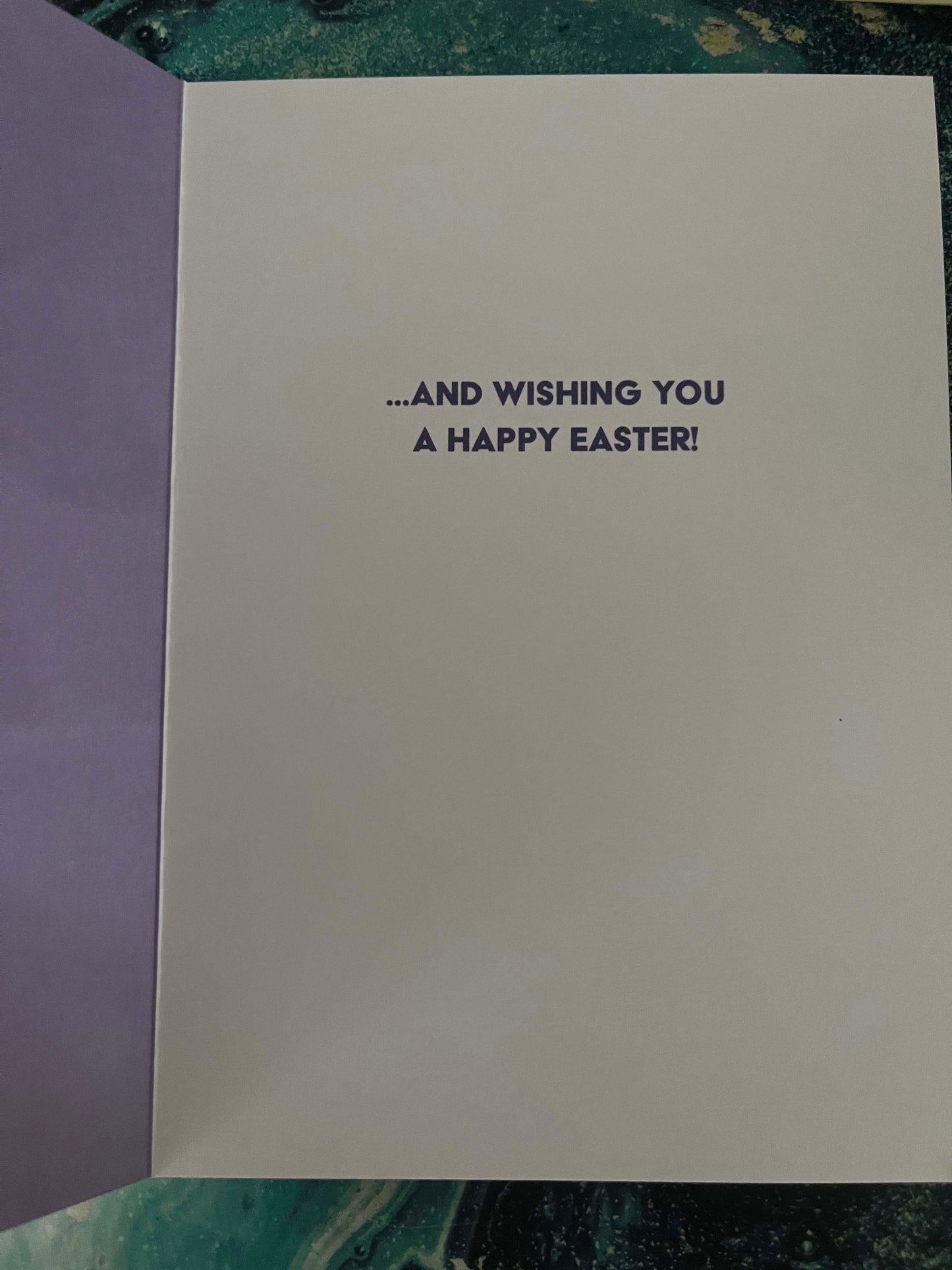Une carte de Pâques lapin