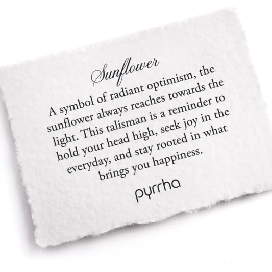 Sunflower Talisman Sterling Silver 18" Chain - Made in Canada