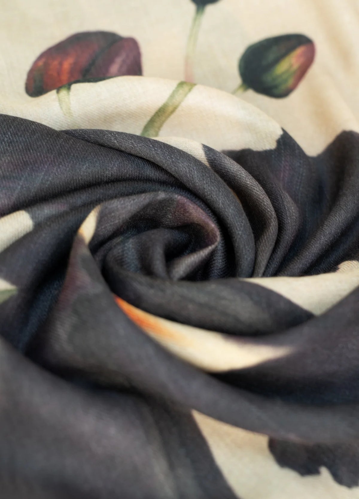 Midnight Orchid Wool Mix Scarf