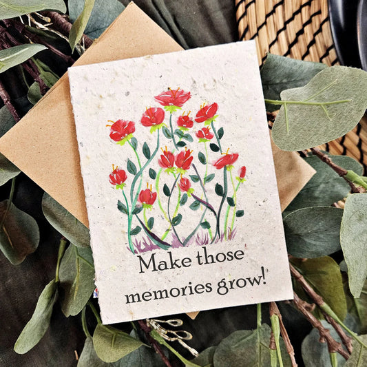 Seeded Paper Congratulations Card - Make Those Memories Grow