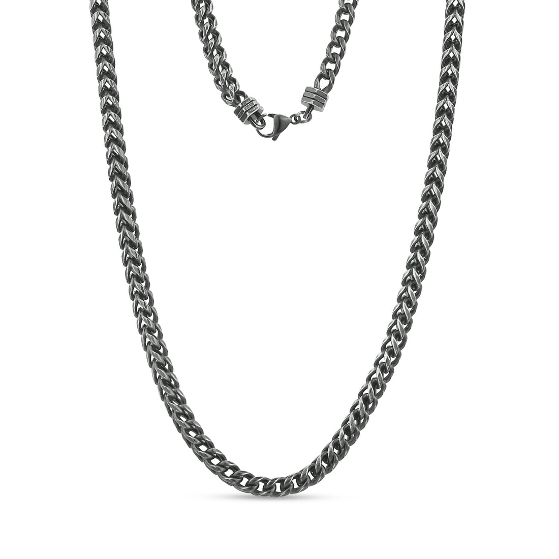 Rustic Steel Chain Necklace 6mm 20" Stainless Steel - Men's