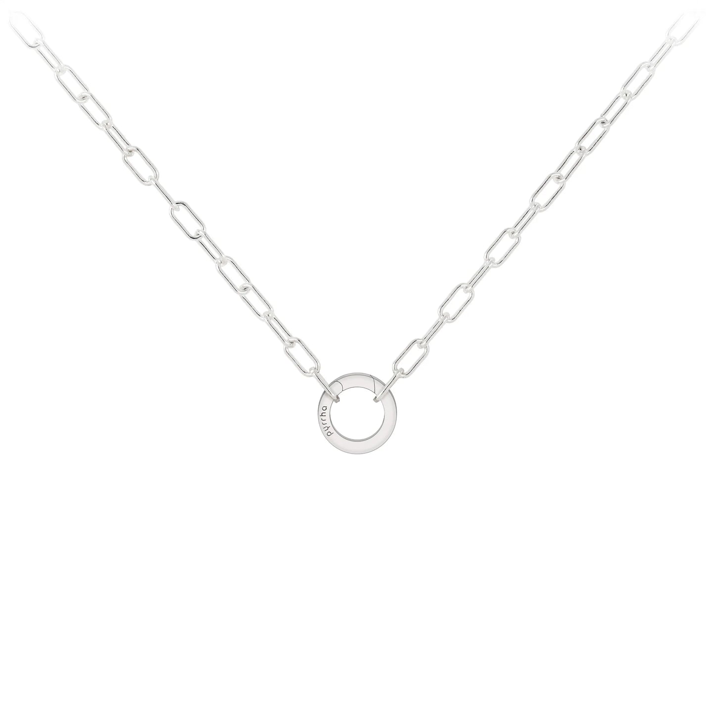 Bright Silver Small Paperclip Chain with Talisman Clip