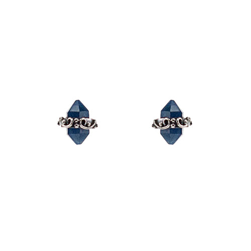 Boucles d'oreilles Kebaikan Wrap on Blue Sapphire