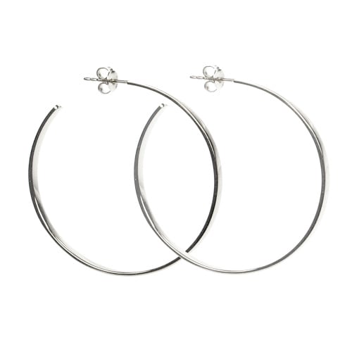Boucles d'oreilles créoles d'épaisseur moyenne