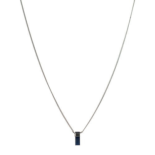 Silver Wrap Sapphire Pendant