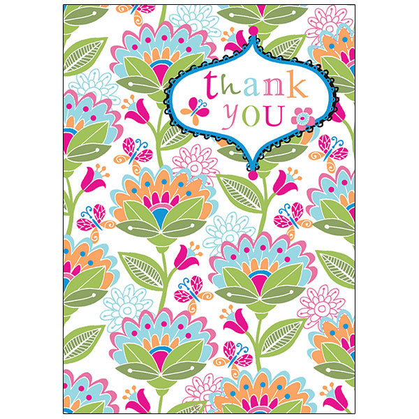 Carte de remerciement florale
