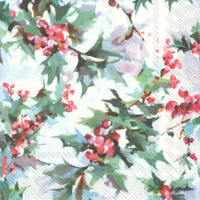 Serviettes cocktail d'hiver et de vacances