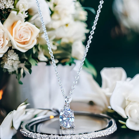 Carla Necklace Sterling Silver Adjustable 18-20" CZ - Canada