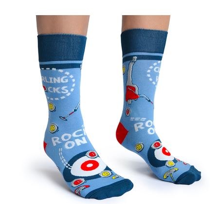 Curling Rocks Crew Socks