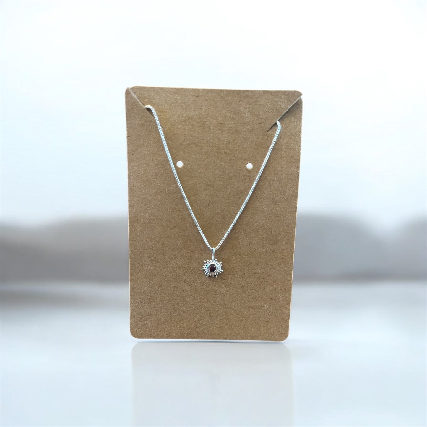 Mini Starburst Necklace with Gemstones