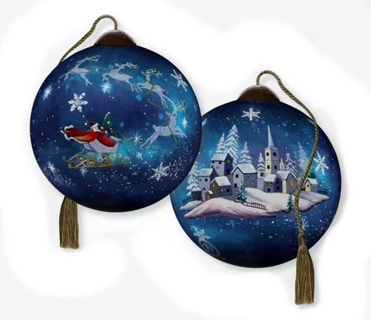 A Flight Through The Night Hand Painted Ornament