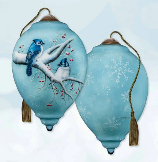 Winter Garden Hand Painted Ornament