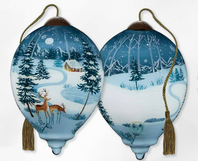 Woodland Winter Hand Painted Ornament