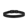 Bracelet d'identification double franco noir 8 mm