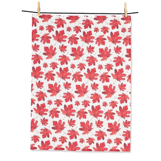 Allover Maple Leaves Kitchen Towel