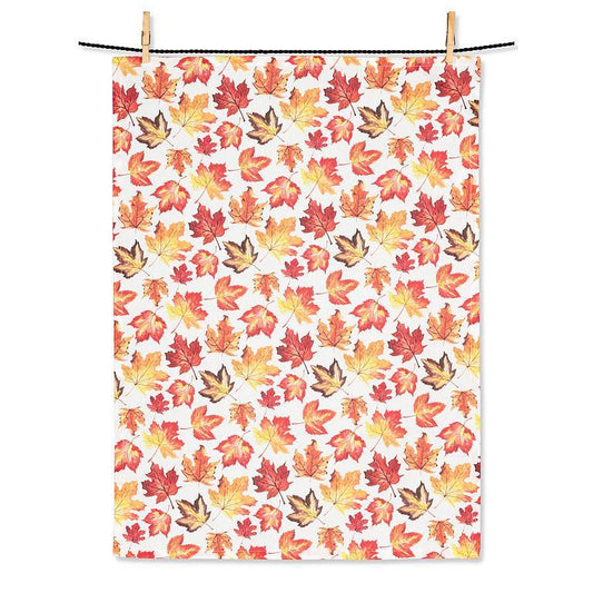 Allover Fall Maple Leaves Kitchen Towel