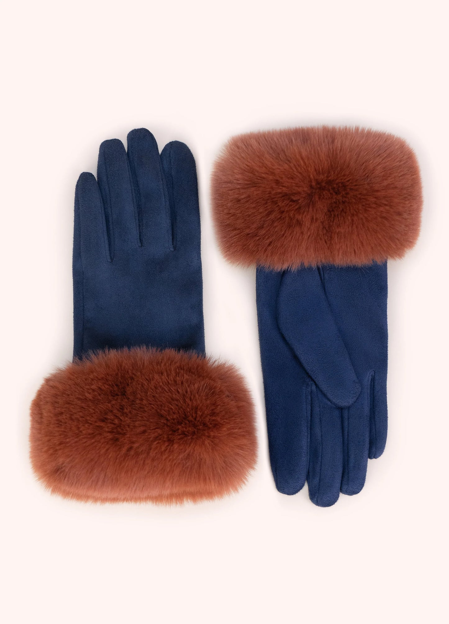 Bettina Faux Suede Fur Gloves