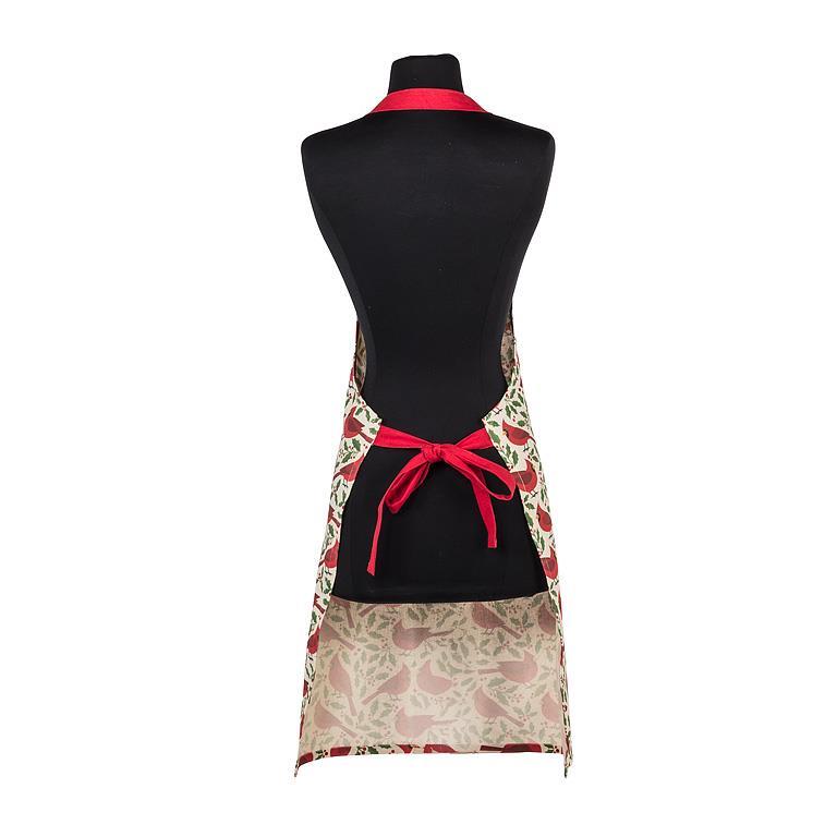 Cardinals with Holly Apron