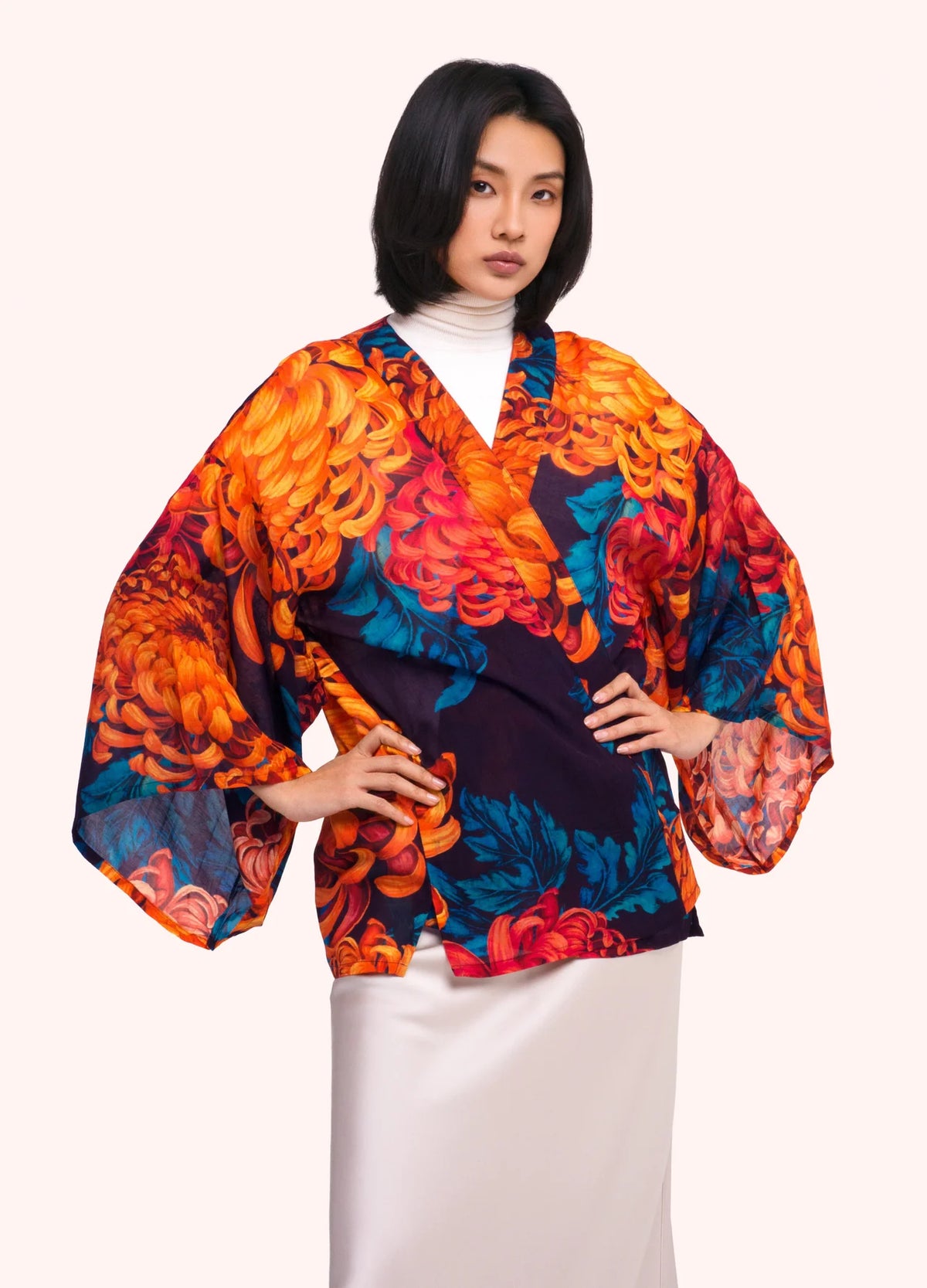 Chrysanthemum Short Kimono Jacket