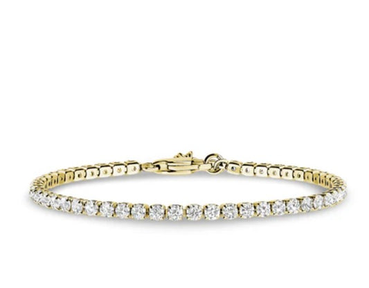Adjustable Tennis Bracelet (2.5mm) - Gold