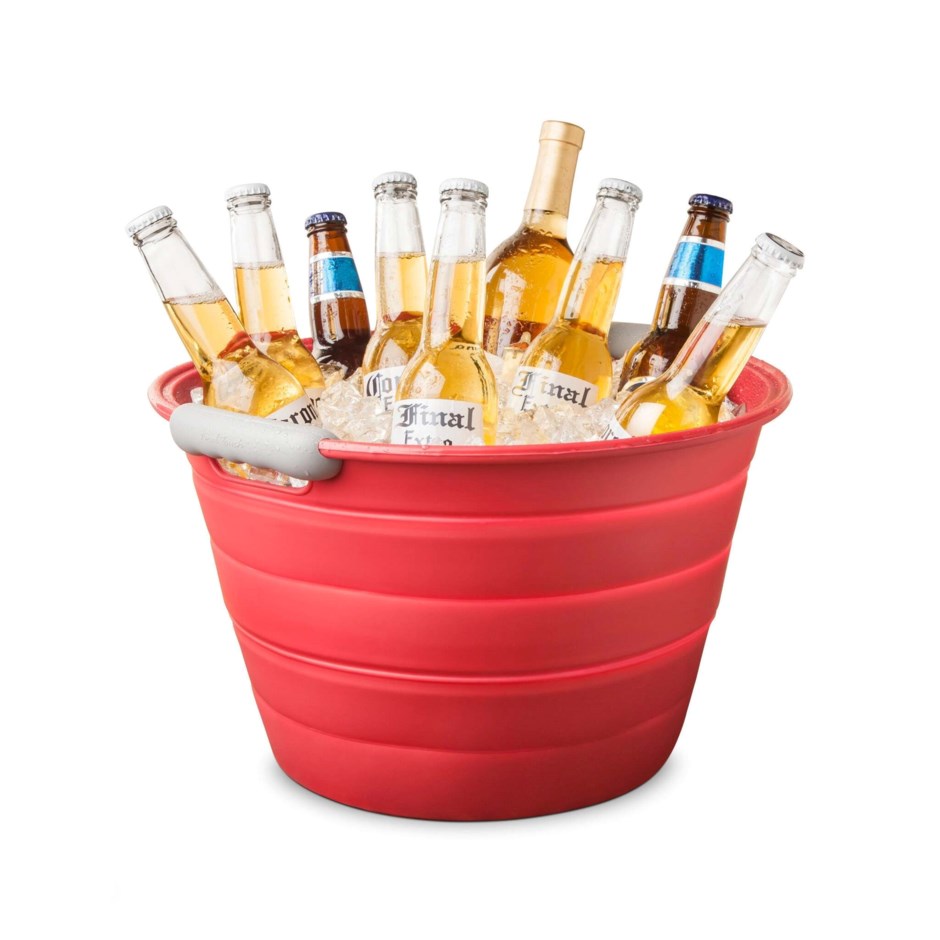 Collapsible Beverage Bin Red