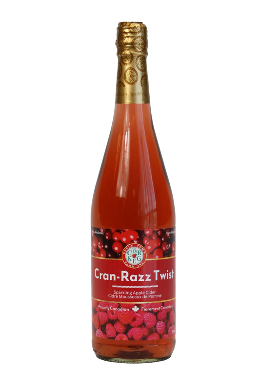 Non-Alcoholic Cran-Razz Twist Sparkling Cider