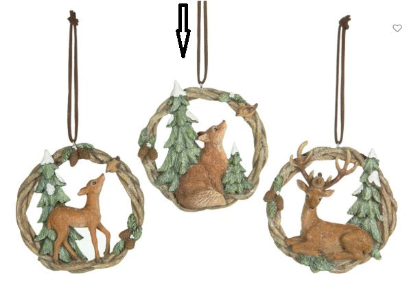 Disc Ornament with Wildlife
