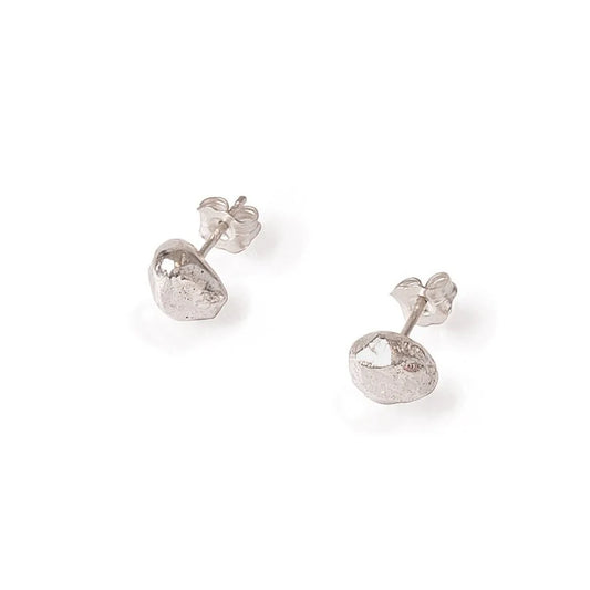 Silver Bead Stud Earrings