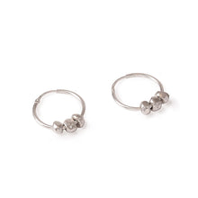 Melt 04S Earrings Silver Beads - Handmade in Canada