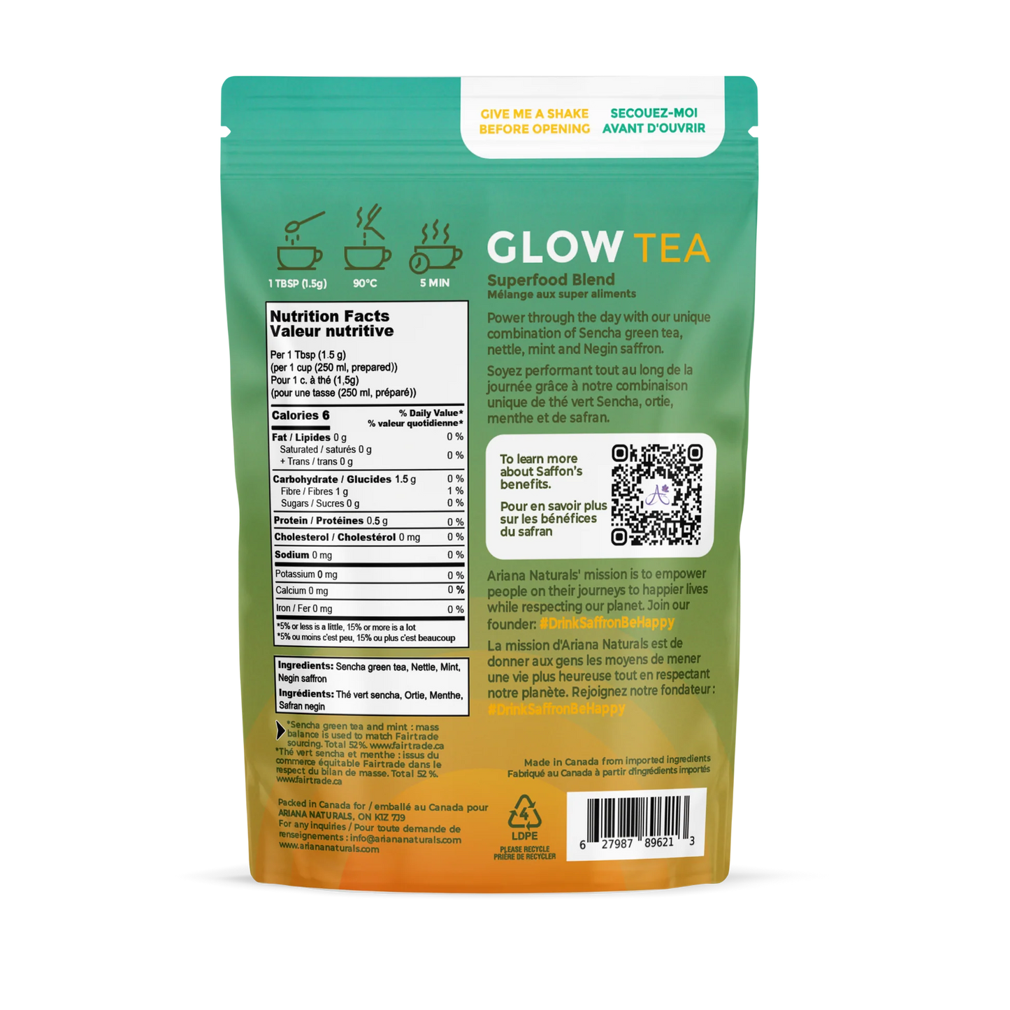 GLOW Tea Superfood Saffron Blend