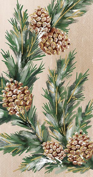 Serviette d'invité ou de buffet d'hiver et de vacances