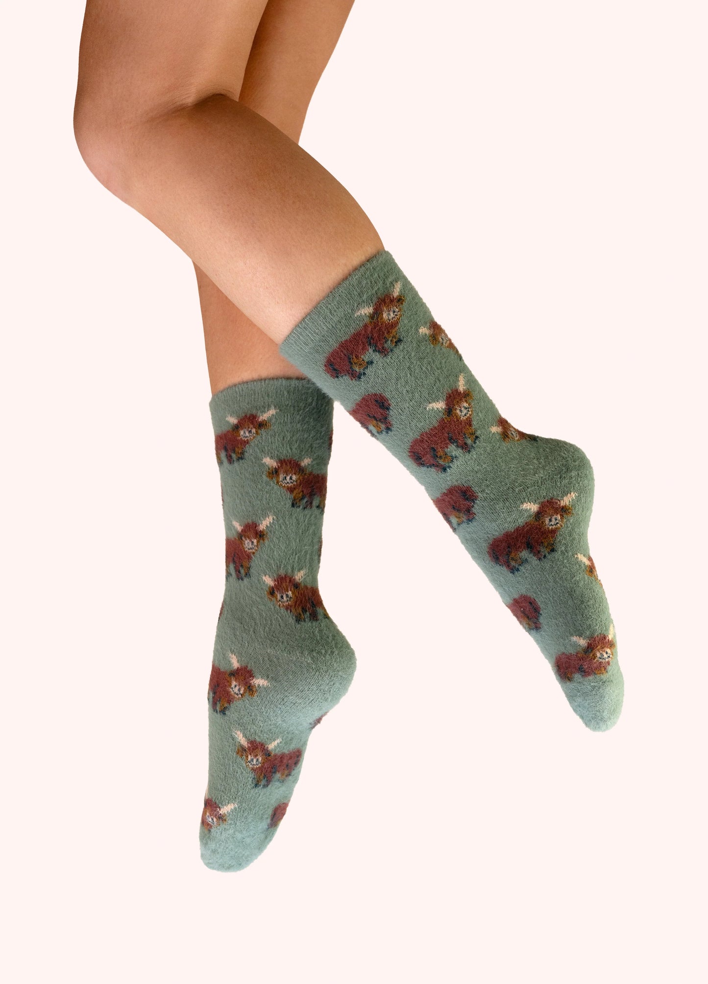 Highland Cow Fuzzy Socks