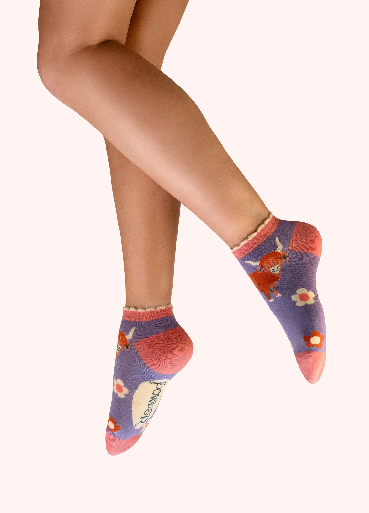 Highland Cow Trainer Socks