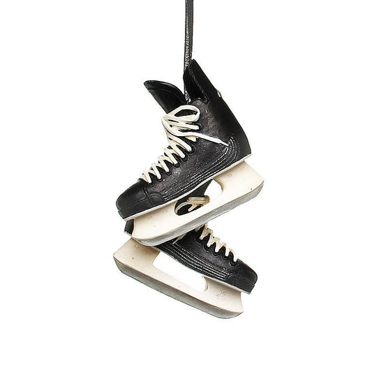 Pair Black Hockey Skates 2.5"H