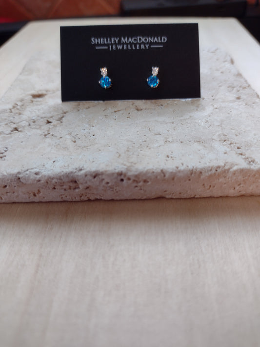 London Blue Topaz Stud Earrings