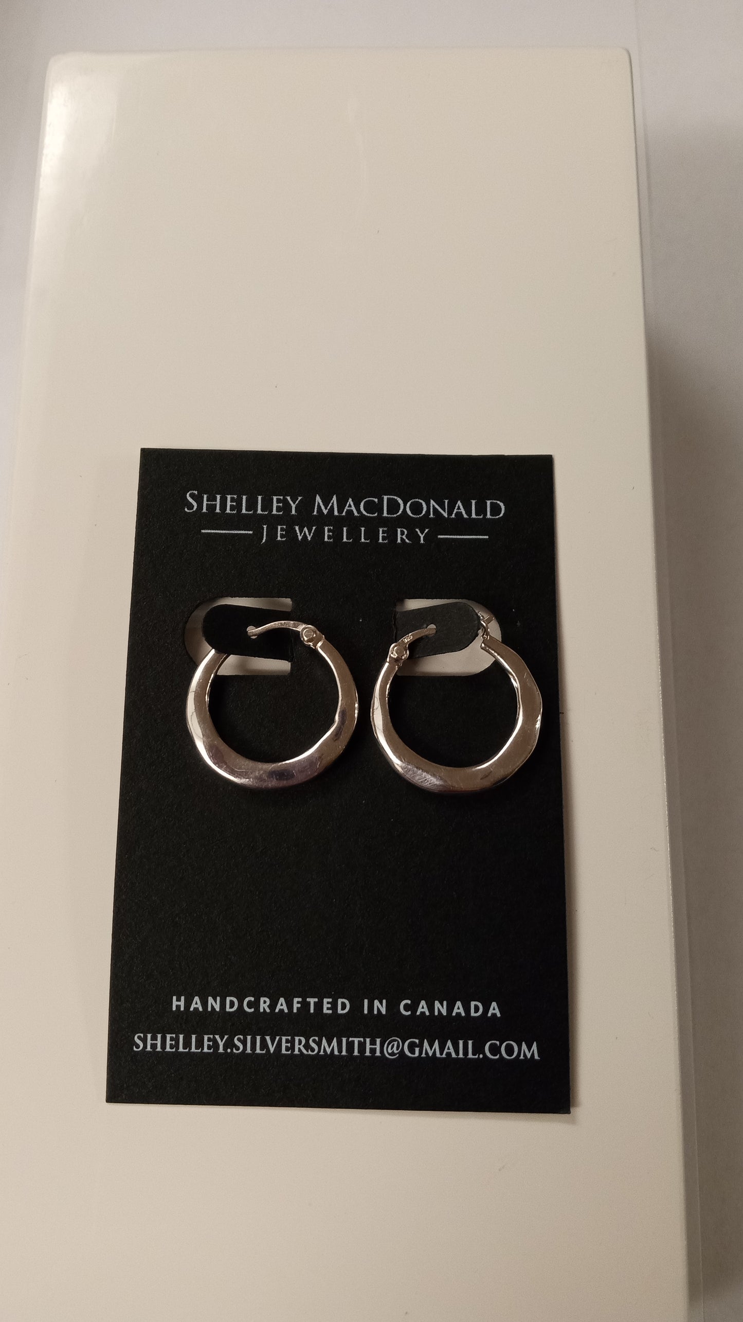 Medium Hammered Hoop Earrings