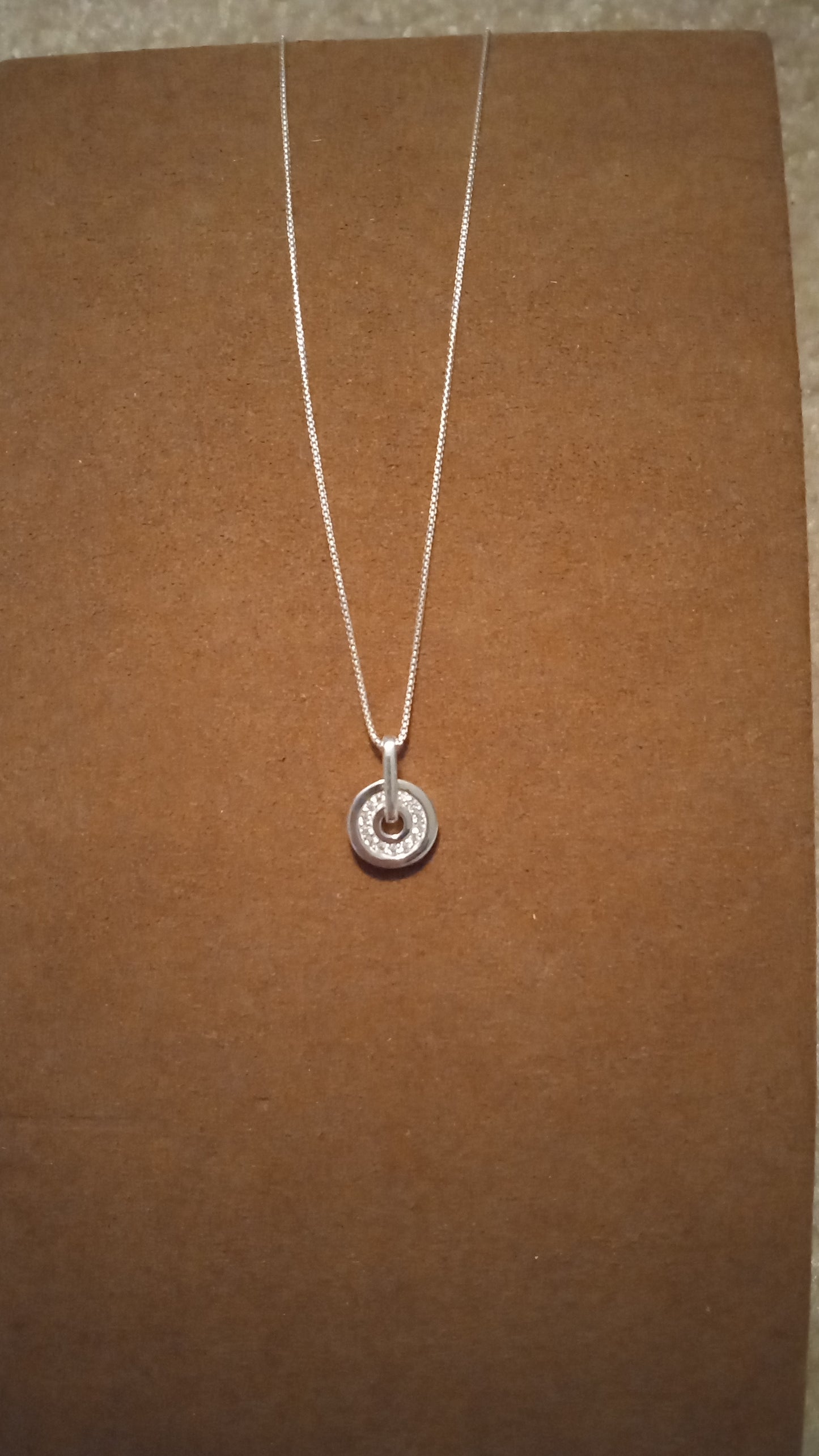 Modern Round Pave Pendant