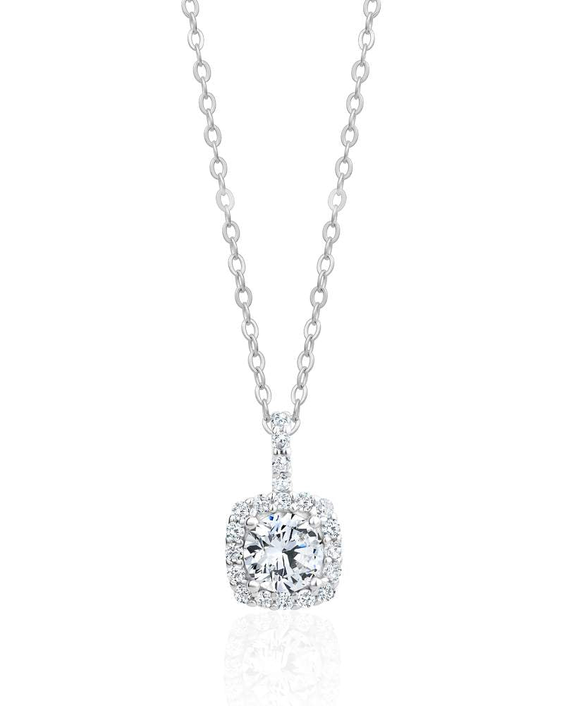 Moissanite Sterling Silver Necklace