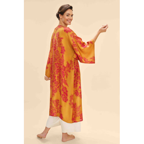 Mustard Tapestry Kimono Gown