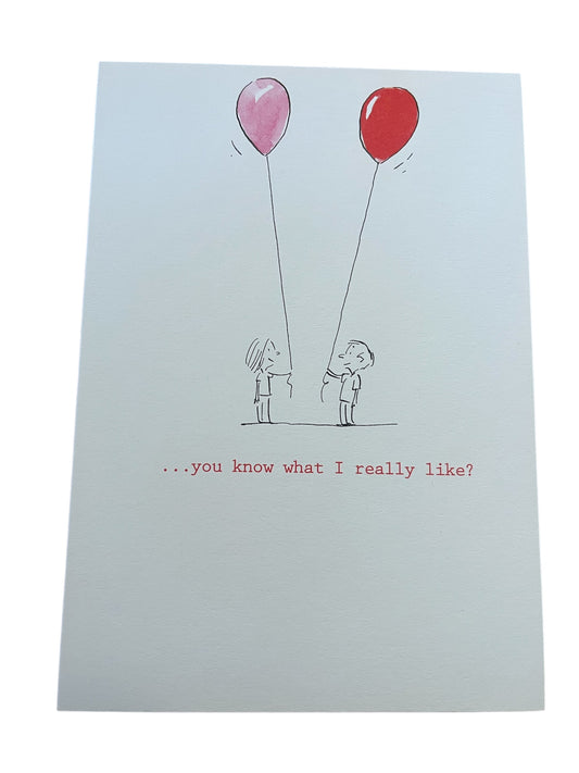 Balloon Love Valentine's Greeting Card