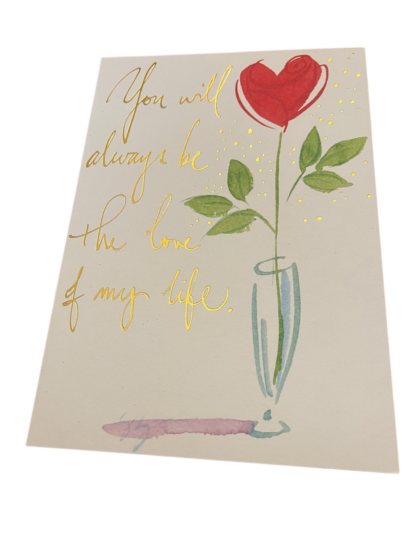 Single Rose Valentine's Greeting Card